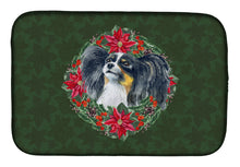 Load image into Gallery viewer, Papillon Poinsetta Wreath Dish Drying Mat – Absorbent, Artistic Kitchen Essentials CK1523DDM