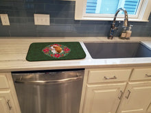 Load image into Gallery viewer, Cavalier Spaniel Poinsetta Wreath Dish Drying Mat – Absorbent, Artistic Kitchen Essentials CK1529DDM