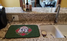 Load image into Gallery viewer, Poodle Poinsetta Wreath Dish Drying Mat – Absorbent, Artistic Kitchen Essentials CK1531DDM