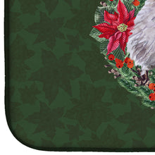 Load image into Gallery viewer, Poodle Poinsetta Wreath Dish Drying Mat – Absorbent, Artistic Kitchen Essentials CK1531DDM