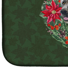 Load image into Gallery viewer, American Akita Poinsetta Wreath Dish Drying Mat – Absorbent, Artistic Kitchen Essentials CK1535DDM