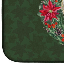 Load image into Gallery viewer, Irish Wolfhound Poinsetta Wreath Dish Drying Mat – Absorbent, Artistic Kitchen Essentials CK1536DDM