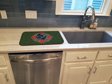 Load image into Gallery viewer, Newfoundland Poinsetta Wreath Dish Drying Mat – Absorbent, Artistic Kitchen Essentials CK1537DDM