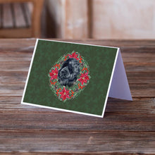 Load image into Gallery viewer, Newfoundland Poinsetta Wreath Greeting Cards -  Blank Note Cards – 8-Pack of Artist-Designed Cards with Envelopes