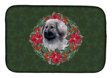 Load image into Gallery viewer, Moscow Watchdog Poinsetta Wreath Dish Drying Mat – Absorbent, Artistic Kitchen Essentials CK1539DDM