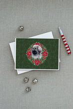 Load image into Gallery viewer, Moscow Watchdog Poinsetta Wreath Greeting Cards -  Blank Note Cards – 8-Pack of Artist-Designed Cards with Envelopes