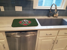 Load image into Gallery viewer, Weimaraner Poinsetta Wreath Dish Drying Mat – Absorbent, Artistic Kitchen Essentials CK1540DDM