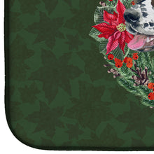 Load image into Gallery viewer, Saint Bernard Poinsetta Wreath Dish Drying Mat – Absorbent, Artistic Kitchen Essentials CK1545DDM