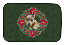 Load image into Gallery viewer, Thai Ridgeback Poinsetta Wreath Dish Drying Mat – Absorbent, Artistic Kitchen Essentials CK1546DDM
