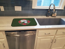 Load image into Gallery viewer, Sealyham Terrier Poinsetta Wreath Dish Drying Mat – Absorbent, Artistic Kitchen Essentials CK1550DDM