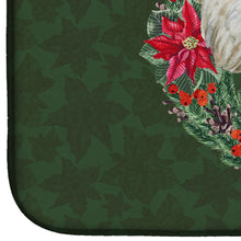 Load image into Gallery viewer, Sealyham Terrier Poinsetta Wreath Dish Drying Mat – Absorbent, Artistic Kitchen Essentials CK1550DDM