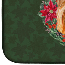 Load image into Gallery viewer, Yorkshire Terrier Poinsetta Wreath Dish Drying Mat – Absorbent, Artistic Kitchen Essentials CK1551DDM