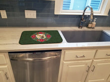 Load image into Gallery viewer, Cairn Terrier Poinsetta Wreath Dish Drying Mat – Absorbent, Artistic Kitchen Essentials CK1556DDM
