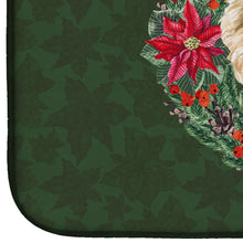 Load image into Gallery viewer, Cairn Terrier Poinsetta Wreath Dish Drying Mat – Absorbent, Artistic Kitchen Essentials CK1556DDM