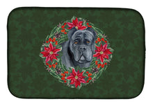 Load image into Gallery viewer, Cane Corso Poinsetta Wreath Dish Drying Mat – Absorbent, Artistic Kitchen Essentials CK1560DDM