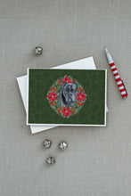 Load image into Gallery viewer, Cane Corso Poinsetta Wreath Greeting Cards -  Blank Note Cards – 8-Pack of Artist-Designed Cards with Envelopes