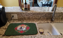 Load image into Gallery viewer, Cane Corso Poinsetta Wreath Dish Drying Mat – Absorbent, Artistic Kitchen Essentials CK1561DDM