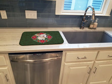 Load image into Gallery viewer, Chihuahua Leg up Poinsetta Wreath Dish Drying Mat – Absorbent, Artistic Kitchen Essentials CK1563DDM