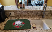 Load image into Gallery viewer, Westie Poinsetta Wreath Dish Drying Mat – Absorbent, Artistic Kitchen Essentials CK1567DDM