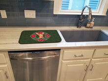 Load image into Gallery viewer, Pharaoh Hound Poinsetta Wreath Dish Drying Mat – Absorbent, Artistic Kitchen Essentials CK1581DDM