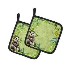 Load image into Gallery viewer, Panda Bear and Bamboo Pot Holders - Set of 2 - Heat-Resistant Kitchen Essentials