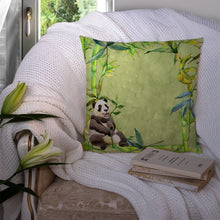 Load image into Gallery viewer, Panda Bear and Bamboo Throw Pillow - 14x14 Decorative Pillow – Art for Your Home &amp; Patio CK1696PW1414