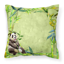 Load image into Gallery viewer, Panda Bear and Bamboo Fabric Decorative Pillow CK1696PW1818