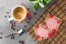 Load image into Gallery viewer, Roses Coasters - Set of 4 Lightweight Foam, Absorbent Drink Coasters