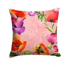 Load image into Gallery viewer, Poppy Flowers Throw Pillow - 14x14 Decorative Pillow – Art for Your Home &amp; Patio CK1701PW1414