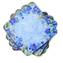 Load image into Gallery viewer, Myosotis flowers Coasters - Set of 4 Lightweight Foam, Absorbent Drink Coasters