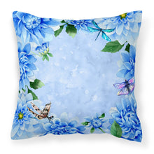 Load image into Gallery viewer, Blue Dahlias Fabric Decorative Pillow CK1705PW1818