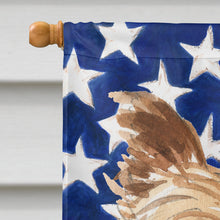 Load image into Gallery viewer, Patriotic USA Fox Terrier Flag Canvas House Size CK1706CHF