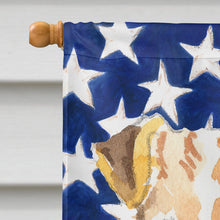 Load image into Gallery viewer, Patriotic USA Fox Terrier Flag Canvas House Size CK1707CHF