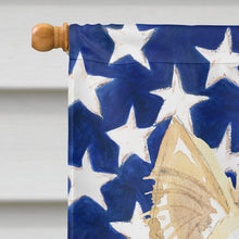 Load image into Gallery viewer, Patriotic USA White Collie Flag Canvas House Size CK1708CHF