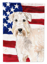 Load image into Gallery viewer, Patriotic USA Wheaten Terrier Garden Flag - Outdoor Decorative Yard Flag CK1709GF