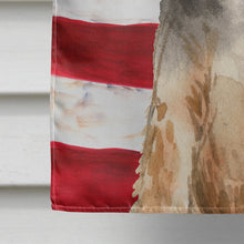Load image into Gallery viewer, Patriotic USA Welsh Terrier Flag Canvas House Size CK1710CHF