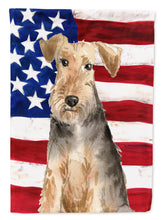 Load image into Gallery viewer, Patriotic USA Welsh Terrier Garden Flag - Outdoor Decorative Yard Flag CK1710GF