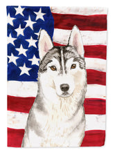 Load image into Gallery viewer, Patriotic USA Siberian Husky Flag Canvas House Size CK1713CHF