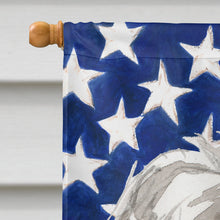 Load image into Gallery viewer, Patriotic USA Shih Tzu Puppy Flag Canvas House Size CK1714CHF