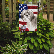 Load image into Gallery viewer, Patriotic USA Shih Tzu Puppy Garden Flag - Outdoor Decorative Yard Flag CK1714GF