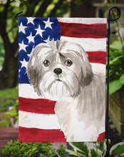 Load image into Gallery viewer, Patriotic USA Shih Tzu Puppy Garden Flag - Outdoor Decorative Yard Flag CK1714GF