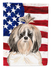 Load image into Gallery viewer, Patriotic USA Shih Tzu Garden Flag - Outdoor Decorative Yard Flag CK1715GF