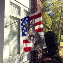 Load image into Gallery viewer, Patriotic USA Scottish Terrier Flag Canvas House Size CK1717CHF