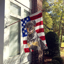 Load image into Gallery viewer, Patriotic USA Rottweiler Flag Canvas House Size CK1720CHF