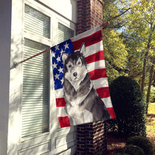 Load image into Gallery viewer, Patriotic USA Alaskan Malamute Flag Canvas House Size CK1724CHF