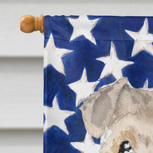 Load image into Gallery viewer, Patriotic USA Lakeland Terrier Flag Canvas House Size CK1725CHF