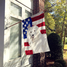 Load image into Gallery viewer, Patriotic USA Japanese Spitz Flag Canvas House Size CK1727CHF