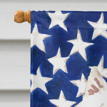 Load image into Gallery viewer, Patriotic USA Japanese Spitz Flag Canvas House Size CK1727CHF