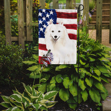 Load image into Gallery viewer, Patriotic USA Japanese Spitz Garden Flag - Outdoor Decorative Yard Flag CK1727GF