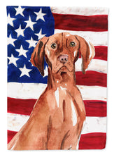 Load image into Gallery viewer, Patriotic USA Vizsla Flag Canvas House Size CK1729CHF